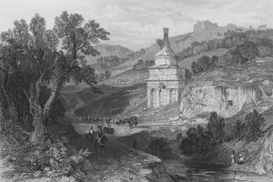 Tomba di Assalonne, vicino a Gerusalemme da Thomas Allom